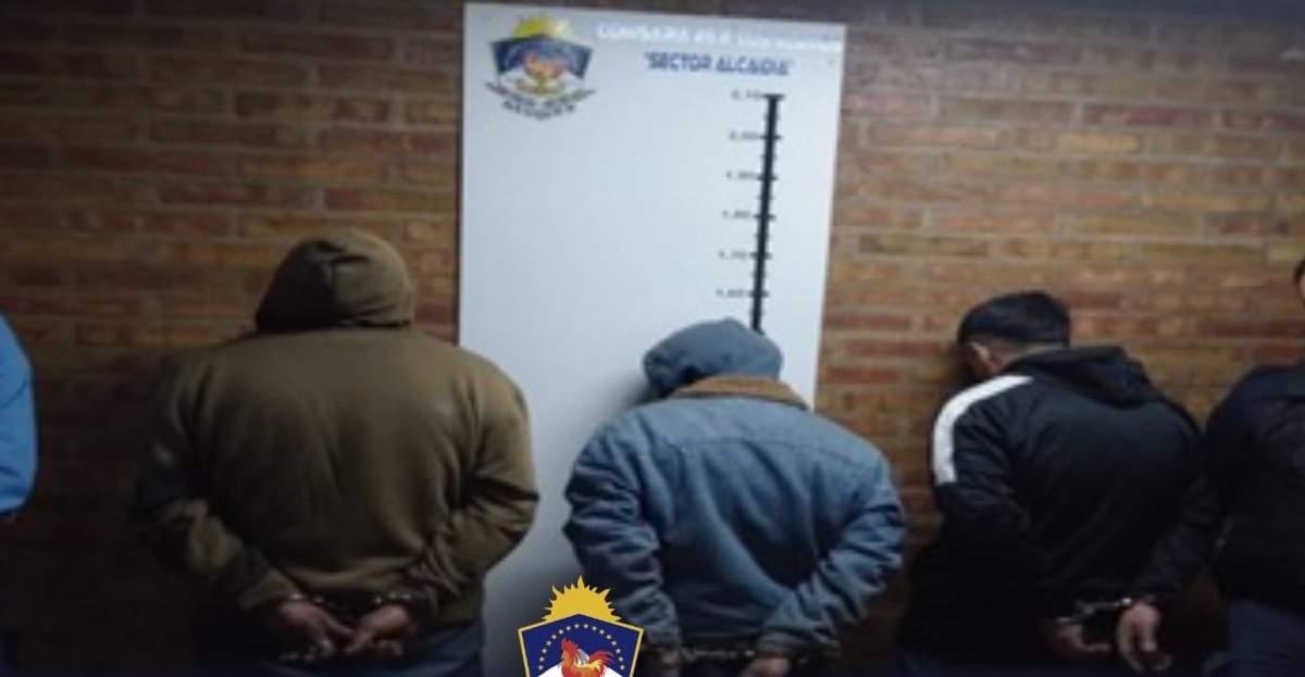Los tres sujetos que fueron demorados en Plottier. Fuente: (Policía de Neuquén)