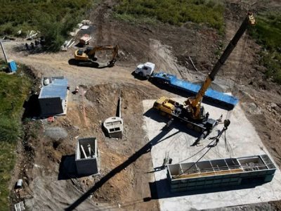 El EPAS recibió los módulos que permitirán finalizar la planta cloacal de Huinganco