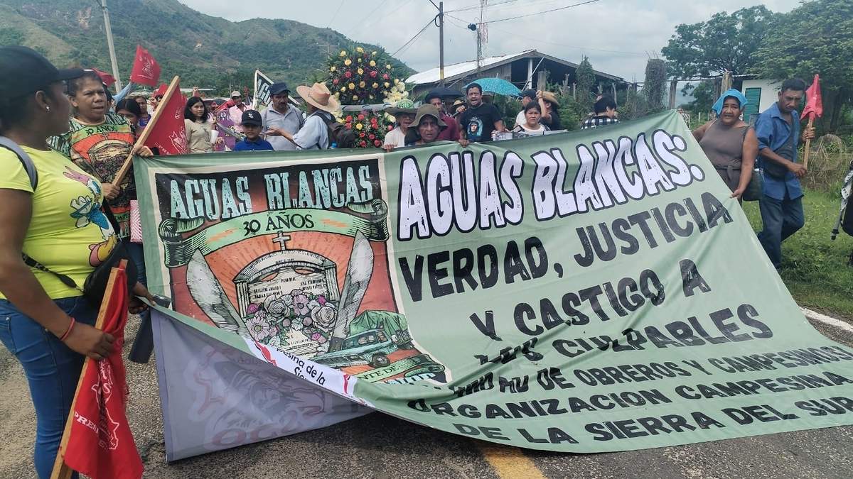 Marcha de los 30 años de la masacre de Aguas Blancas, Coyuca de Benítez, Guerrero