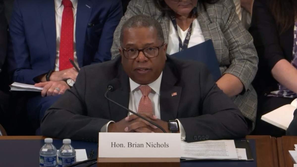 Brian Nichols en la comparecencia