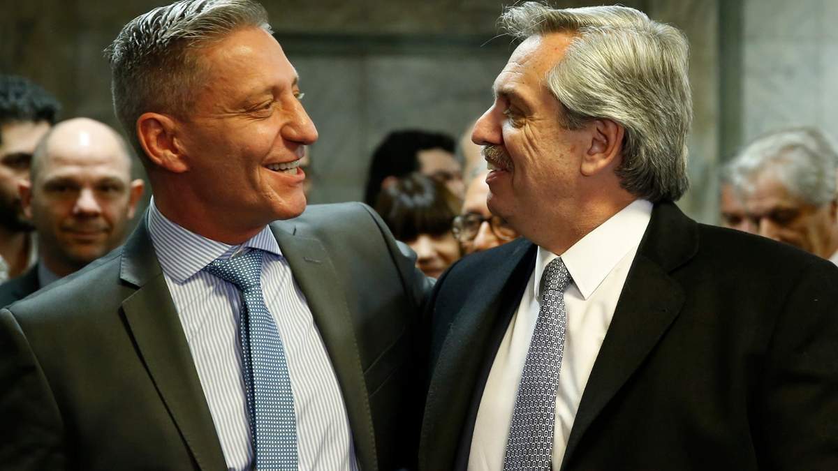 Mariano Arcioni junto a Alberto Fernández. Fuente: (Twitter)