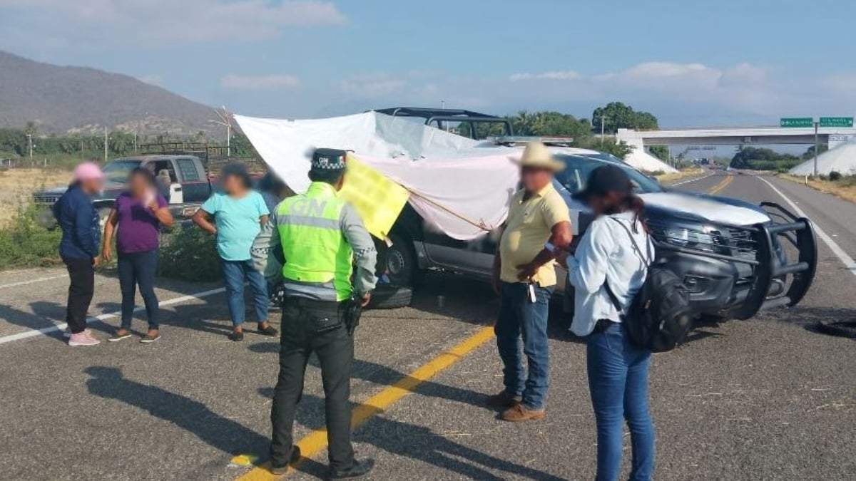 El bloqueo en la carretera La Ventosa-Salina Cruz