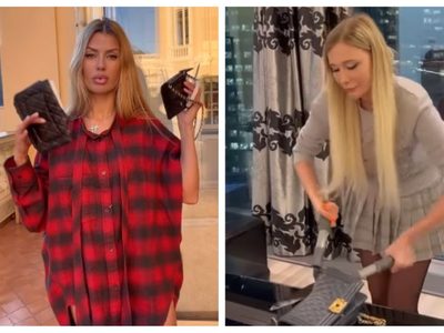 “Influencers” rusas destrozan sus bolsos Chanel