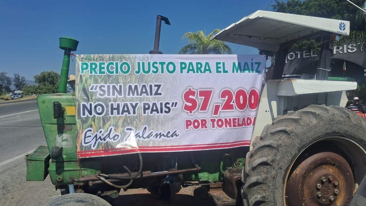 Maiceros protestan contra el precio de maíz en Jalisco