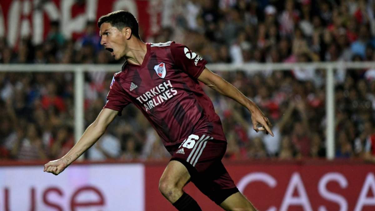 Nacho Fernández, en el gol. Fuente (Instagram)