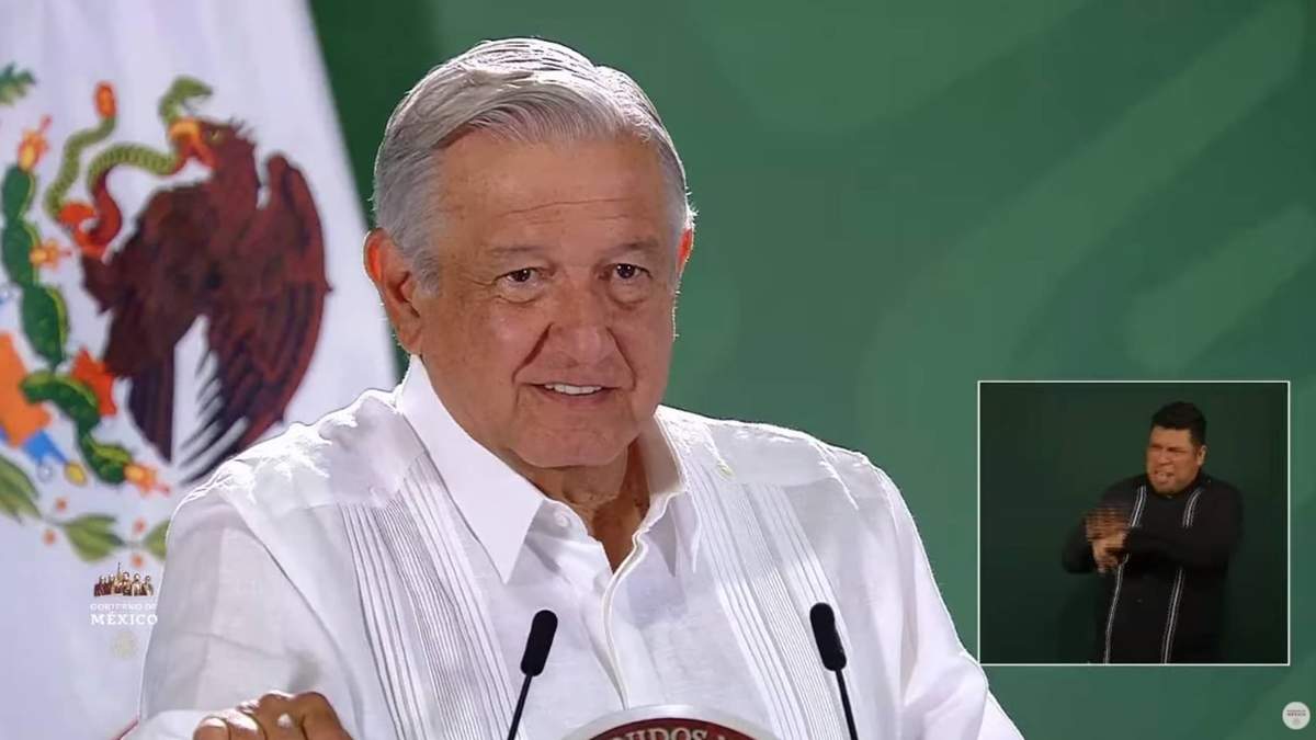 El presidente en la conferencia de prensa desde Veracruz