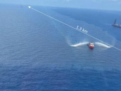 Derrame en el Golfo de México afectó 60 metros, no 400 kilómetros cuadrados, dice Pemex