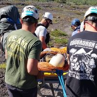 Rescataron a una mujer que se lastimó el tobillo cuando descendía del Lanín
