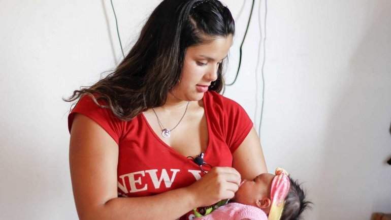 Jacqueline Cabral, de 18 años, protagonista de un parto tremendo