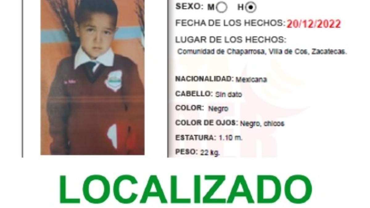 La Alerta Amber por Tadeo fue desactivada