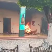 Con quemas en alcaldía de Chilchota, Michoacán, comuneros protestan por inseguridad