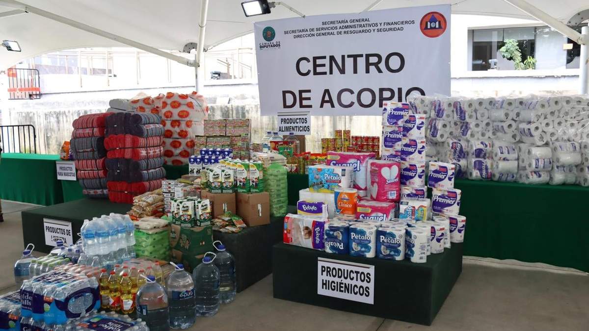 Centro de acopio instalado en San Lázaro