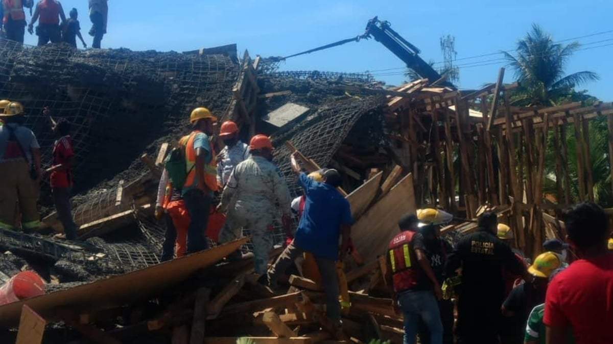 El derrumbe de la obra en Ciudad del Carmen