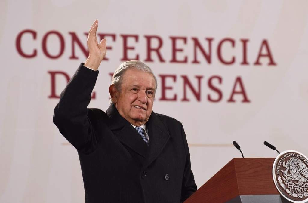 El presidente López Obrador en Palacio Nacional