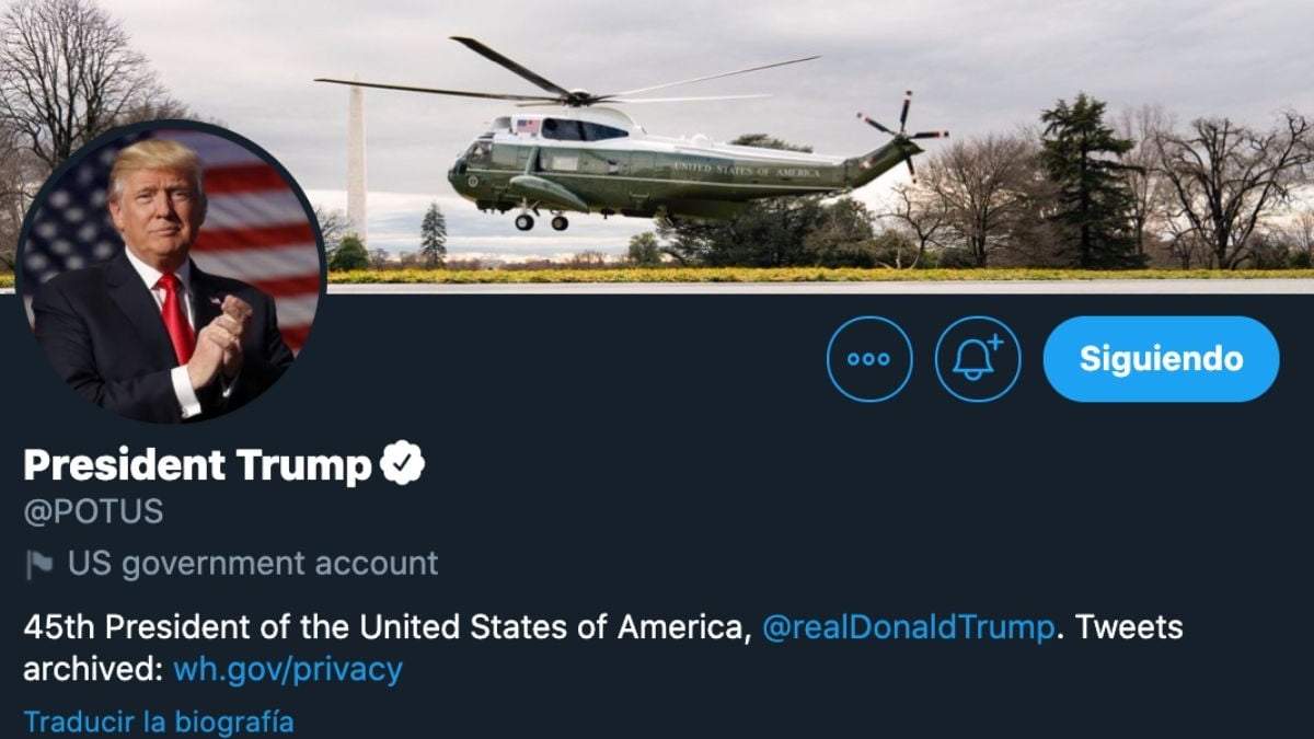 La cuenta @POTUS es usada por el presidente en funciones de Estados Unidos