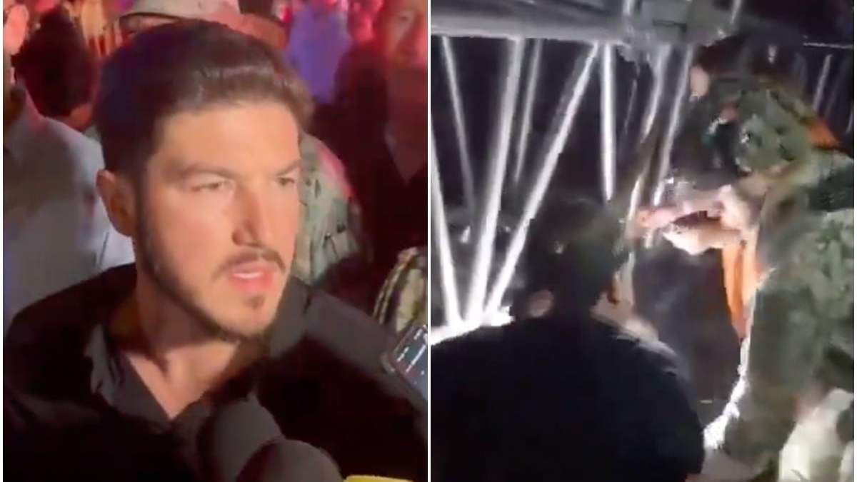 Samuel García en la zona del colapso
