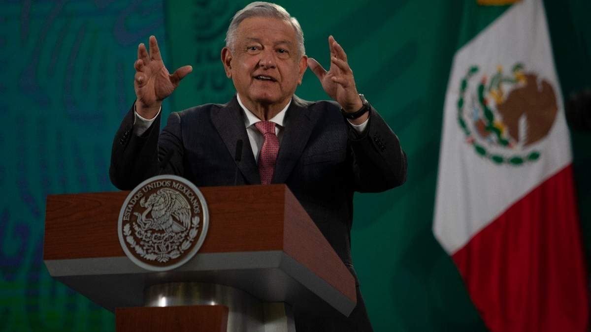 El presidente López Obrador en Palacio Nacional