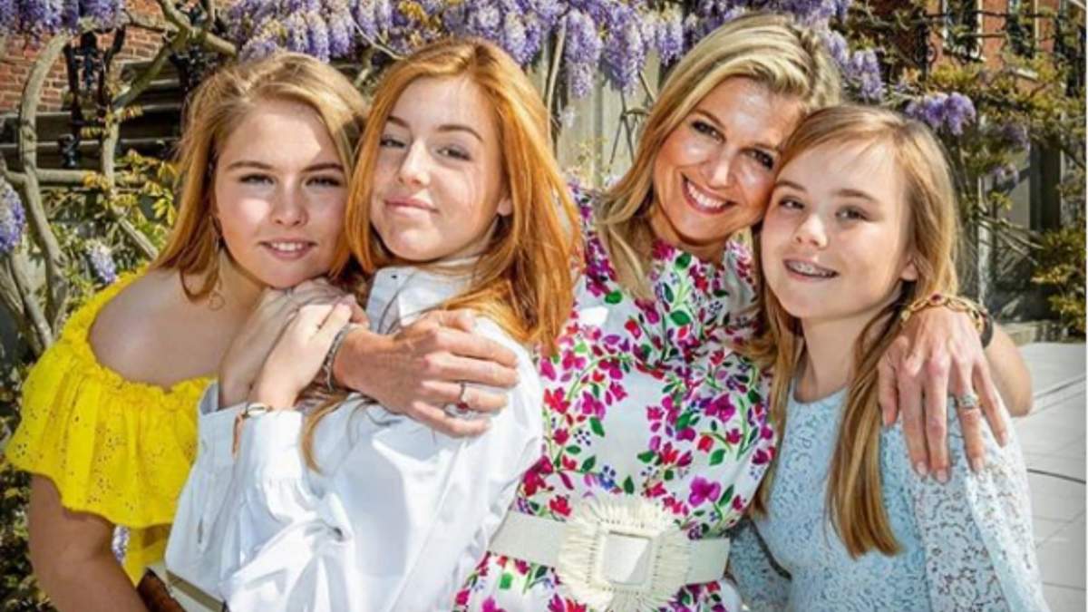 Máxima de Holanda y sus hijas. Fuente: (Instagram)
