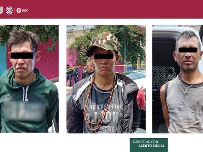 Detienen a tres hombres y una mujer que transportaban restos humanos en bolsas