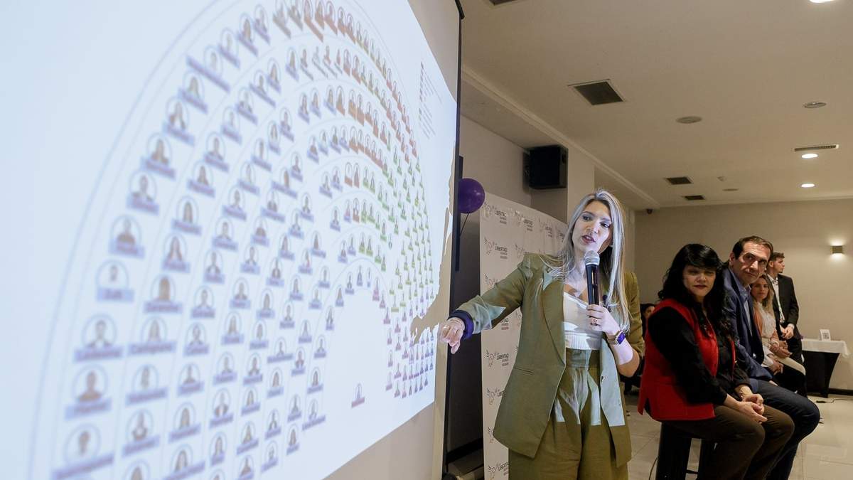 La candidata a senadora, Nadia Márquez. Fuente: (Emiliano Ortiz)