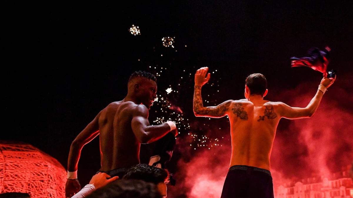 Festejos PSG. Fuente: (Twitter).