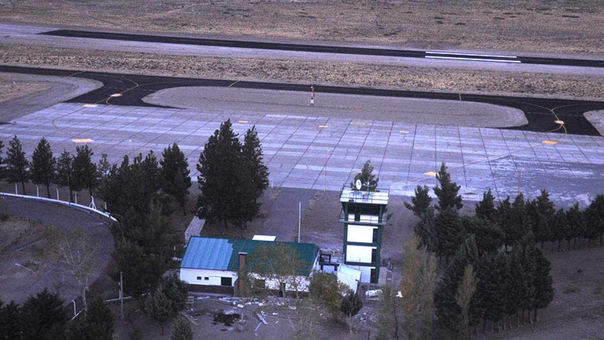 Vista aérea del Aeropuerto de Zapala. Fuente: (Twitter).