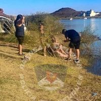 Policías de El Chocón rescataron a un hombre que se ahogaba en el lago Exequiel Ramos Mexía