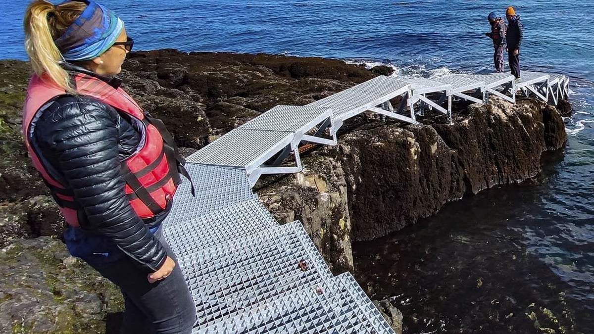 Nuevas pasarelas para visitar a los pingüinos. Fuente: (Instagram)