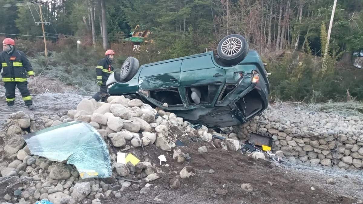 Accidente sobre la Ruta 40, altura Curva de Vera. Fuente: (Facebook)