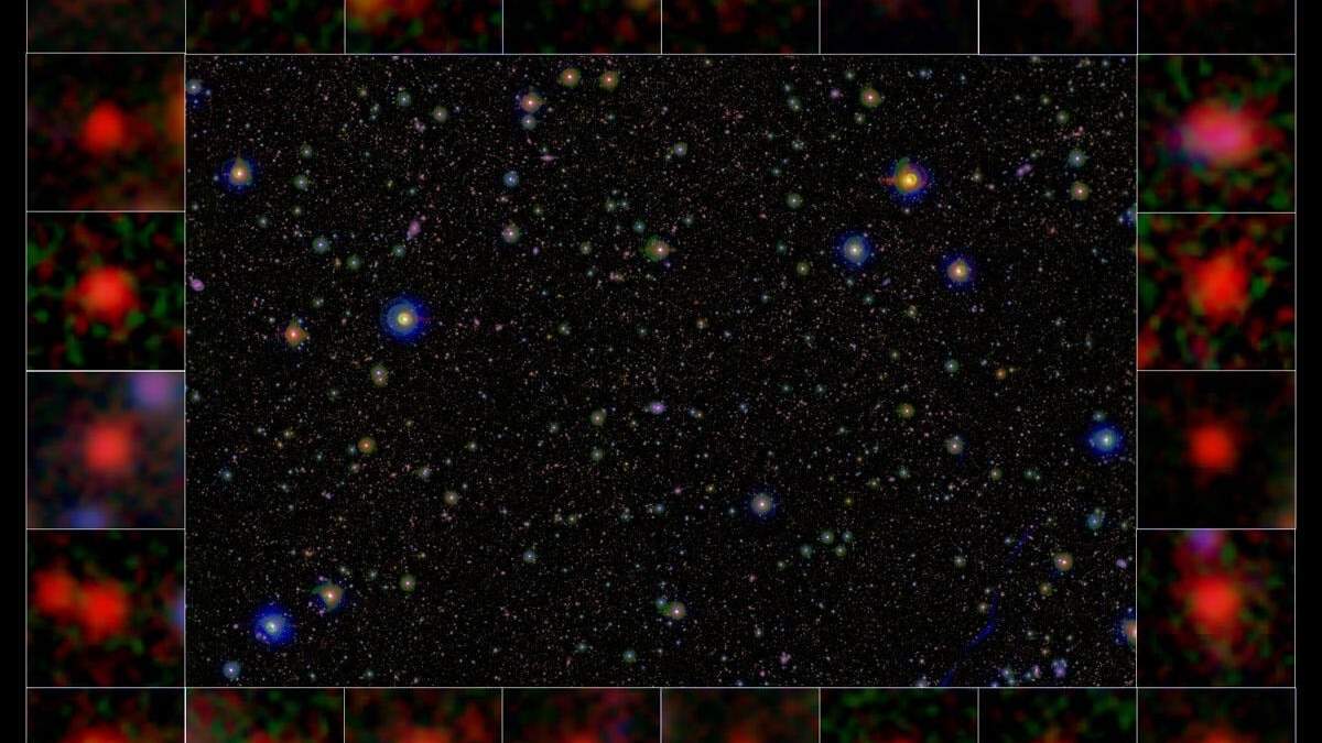 Se seleccionaron galaxias moribundas hace unos 10 mil millones de años a partir de observaciones de múltiples longitudes de onda