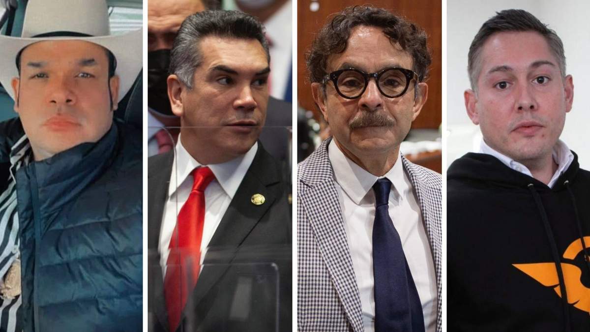 Marco Antonio Flores Sánchez (Morena), Alejandro Moreno (PRI), Gabriel Quadri (PAN) y Arturo Bonifacio de la Garza (MC)