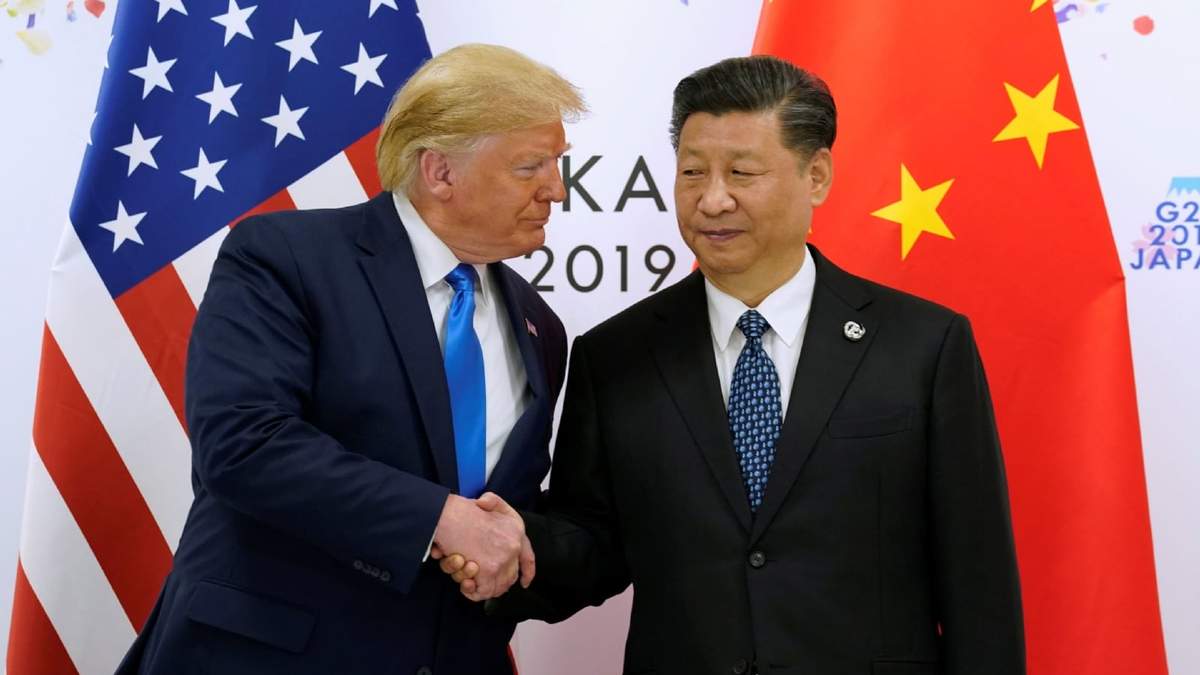 Los presidentes de las potencias económicas mundiales, Donald Trump y Jinping. Fuente: (Twitter)