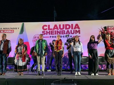 Sheinbaum evita hablar de precandidatos asesinados en Maravatío; “¡seguridad!”, le reclaman