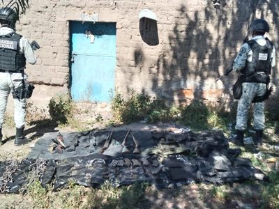 Guardia Nacional asegura armas y droga en Ojuelos, Jalisco