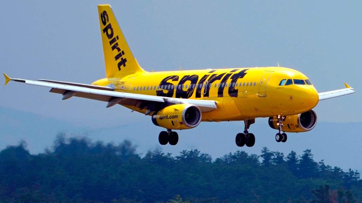 Un Airbus 319 de la aerolínea Spirit