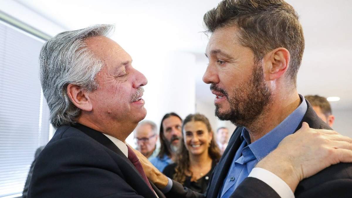 Alberto Fernández y Marcelo Tinelli. Foto: (Twitter)