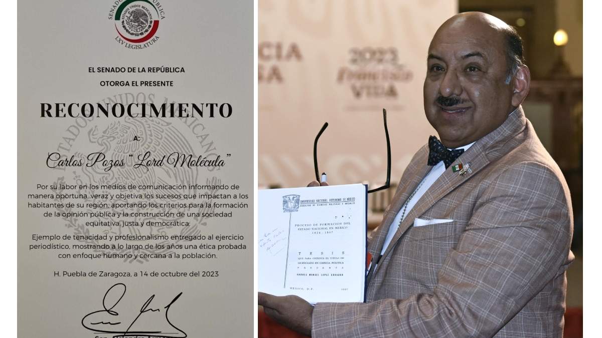 Carlos Pozos, Lord Molécula, recibe reconocimiento del Senado