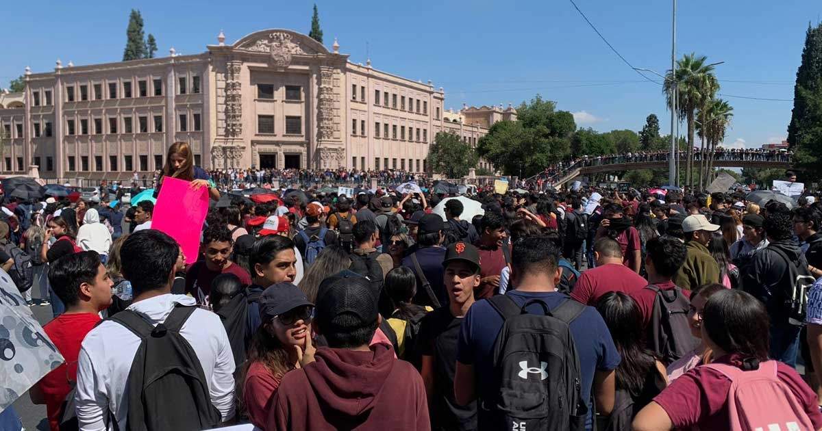 La protesta de los estudiantes del Tecnológico de Saltillo