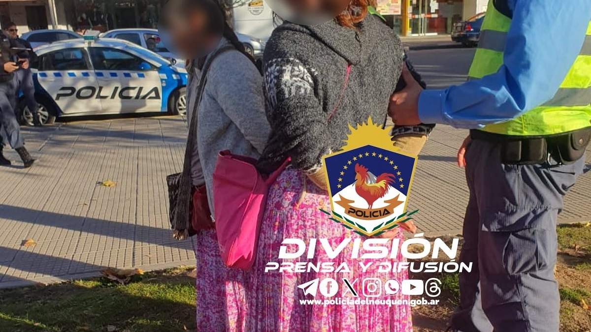 Las mujeres robaron dinero a una pareja en el Parque Central. Fuente: (Policía de Neuquén)