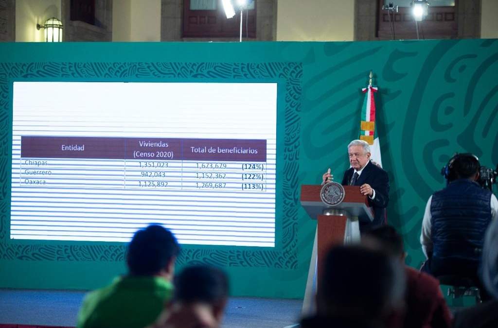 AMLO dijo que Chiapas, Guerrero y Oaxaca son los que más apoyos reciben