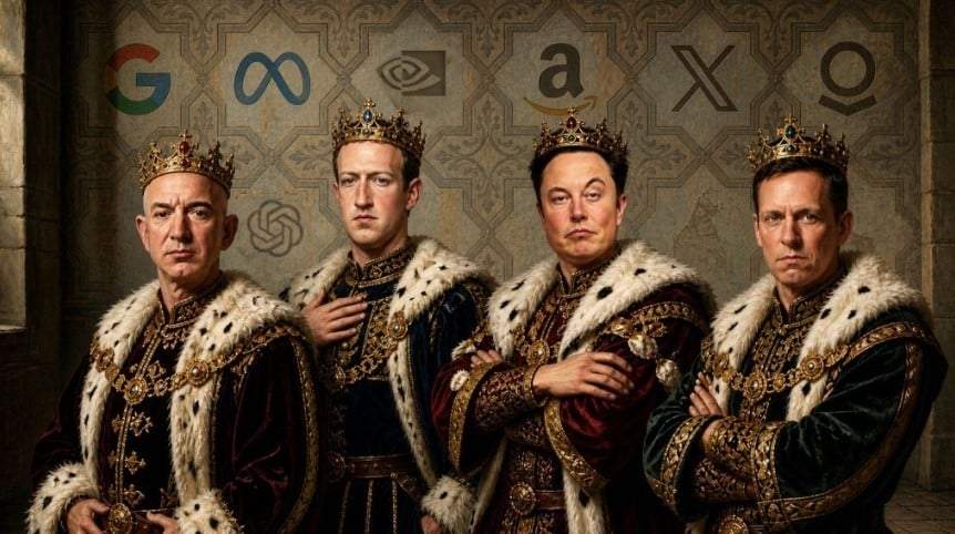 Bezos, Zuckerberg, Musk y Thiel