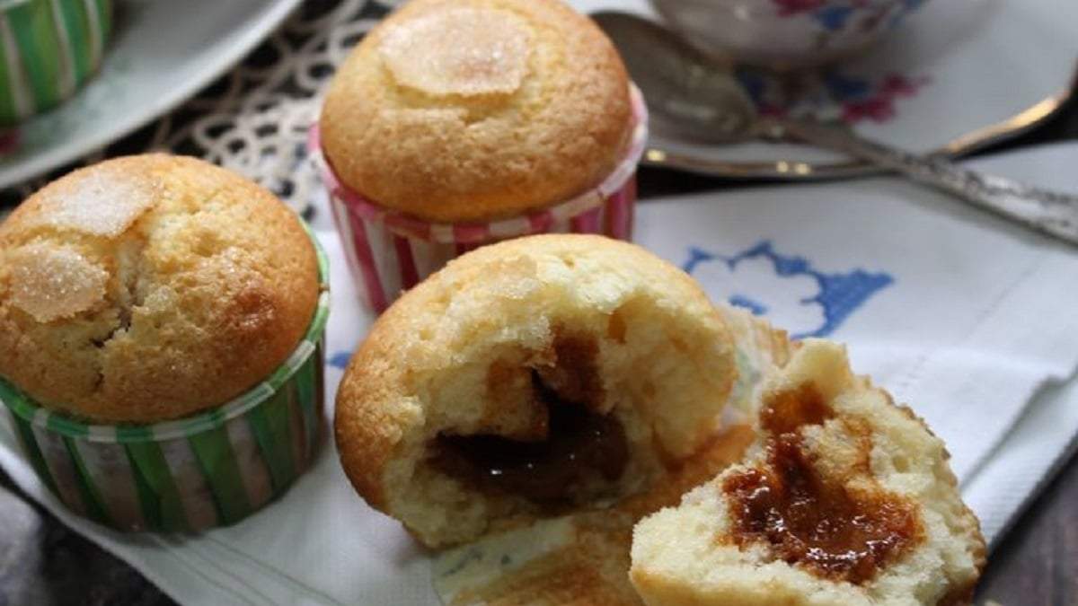 Muffins rellenos de dulce de leche. Fuente: (X)