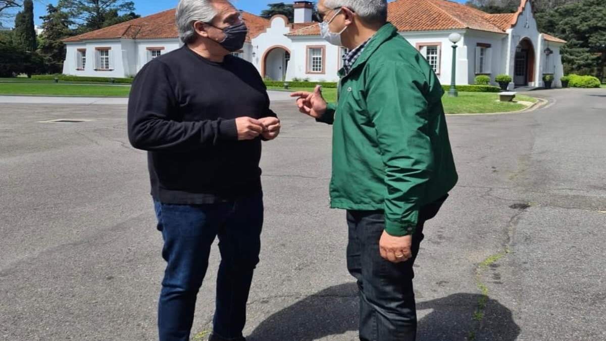 Alberto Fernández y Julián Domínguez. Fuente: (Twitter)