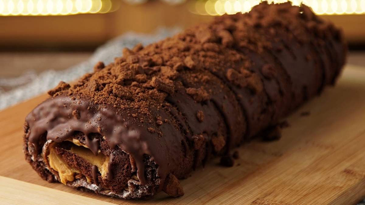 Pionono de chocolate. Fuente: (X)
