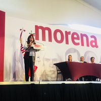 A mano alzada y en medio de reclamos, Morena reelige a Polevnsky