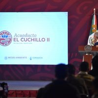 AMLO celebra que ya llegó el agua del acueducto “El Cuchillo II” a Monterrey