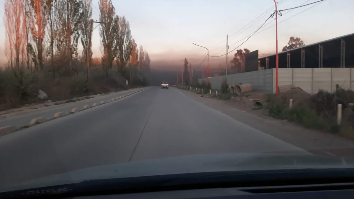 Humo en Neuquén Capital. Fuente: (Twitter)