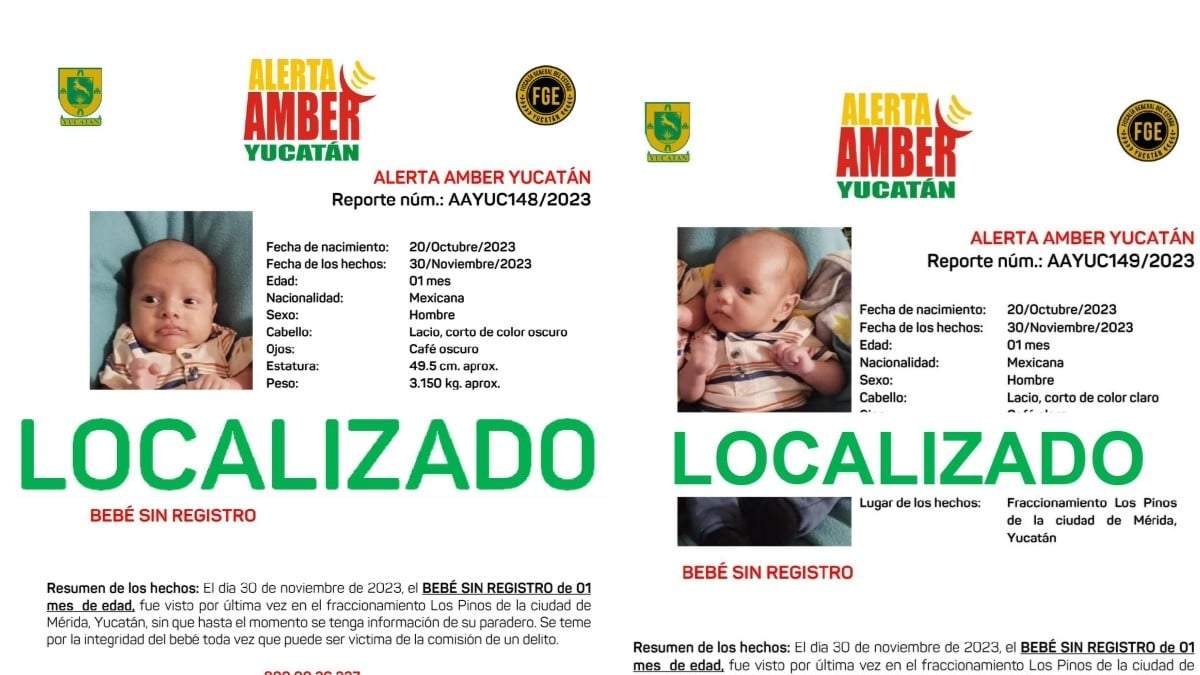 Gemelos reportados desaparecidos en Mérida fueron localizados