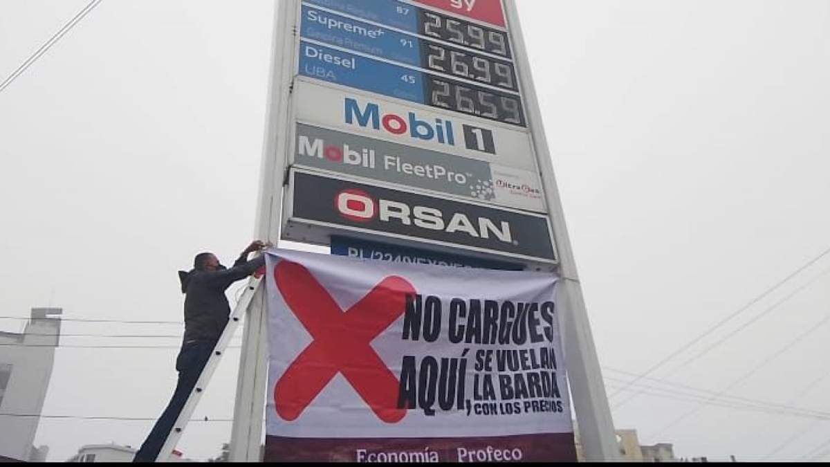 Gasolinería en Monterrey a la que se le colocó el "tache"
