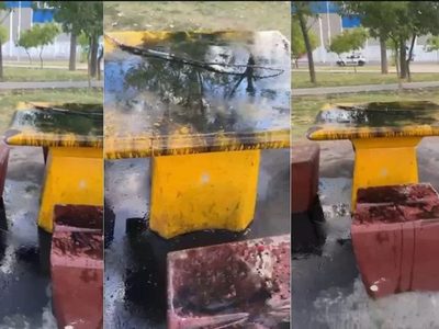 Vandalizaron bancos y mesas del Parque Lineal en la ciudad de Neuquén